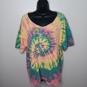 VTG 80s 90s Jamaica Women's OSFA T-shirt Single Stitch Tie Dye  Beach Boho Surf